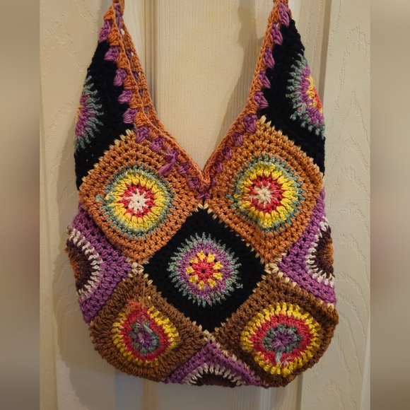 Urban Outfitters Boho Colorful Crochet Shoulder/Crossbody Bag - Picture 3 of 7